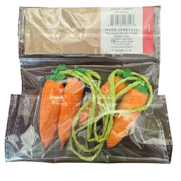 Easter Bunny Twine Raffia Faux Carrots Farmhouse Decor Multiple Sizes Spring - Picture 7 of 7